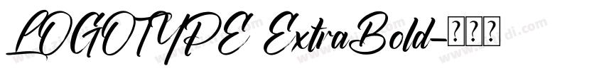 LOGOTYPE ExtraBold字体转换